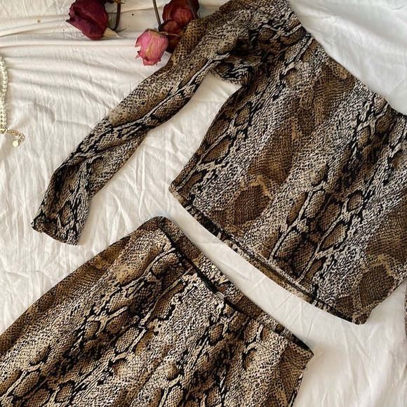 ✨🐍Snake Print Shirt + Pants Set🐍✨ - Picture 1 of 6